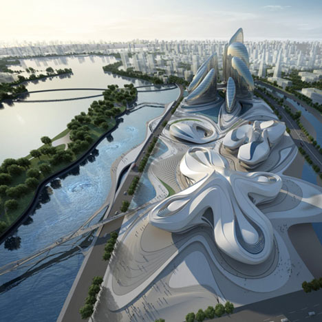 Changsha Meixihu International Culture and Art Centre by Zaha Hadid Architects