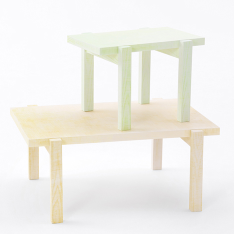 Colored-pencil table by Nendo Colored-pencil table by Nendo