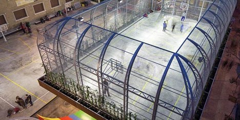 Elevated Sports Court by Guzmán de Yarza Blache