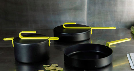 Hook pans by Karim Rashid for TVS