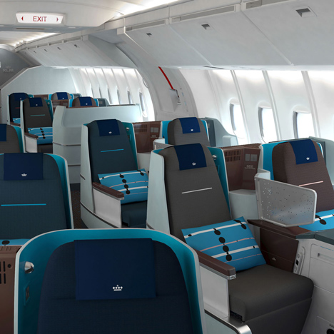 KLM World Business Class cabin by Hella Jongerius