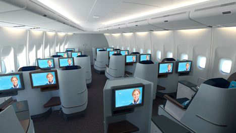 KLM World Business Class cabin by Hella Jongerius KLM World Business Class cabin by Hella Jongerius
