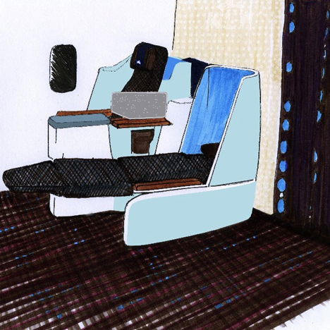 KLM World Business Class cabin by Hella Jongerius KLM World Business Class cabin by Hella Jongerius