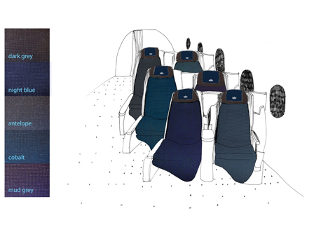 KLM World Business Class cabin by Hella Jongerius KLM World Business Class cabin by Hella Jongerius