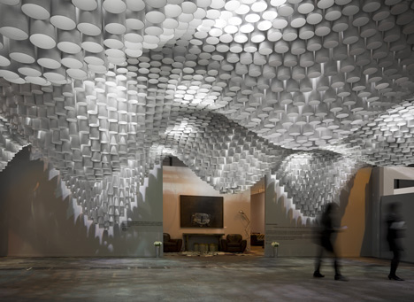 Paper Chandeliers by Cristina Parreño Architecture