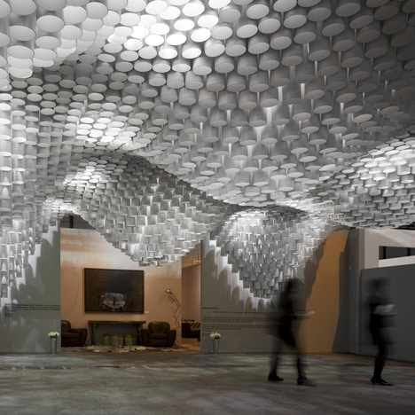 Paper Chandeliers by Cristina Parreño Architecture