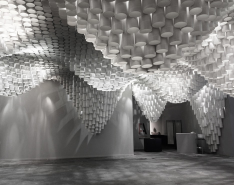 Paper Chandeliers by Cristina Parreño Architecture