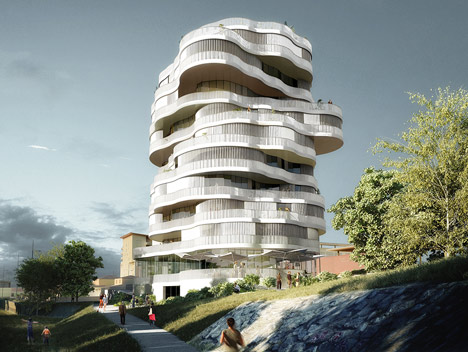 Lot 2, Jardins de la Lironde by Farshid Moussavi Architecture