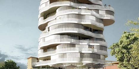 Lot 2, Jardins de la Lironde by Farshid Moussavi Architecture
