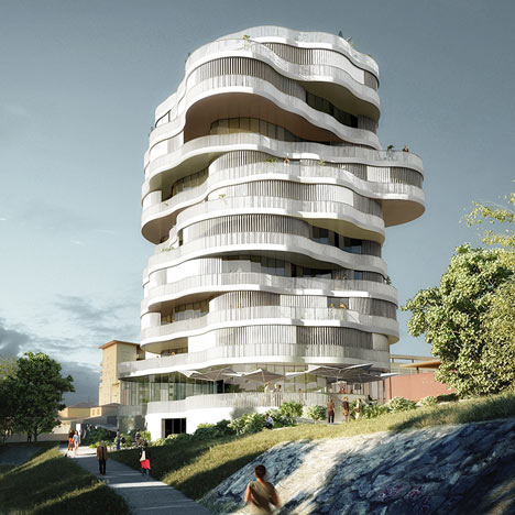 Lot 2, Jardins de la Lironde by Farshid Moussavi Architecture