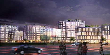 Central Business District at Shanghai Hongqiao Airport by MVRDV with Aedas