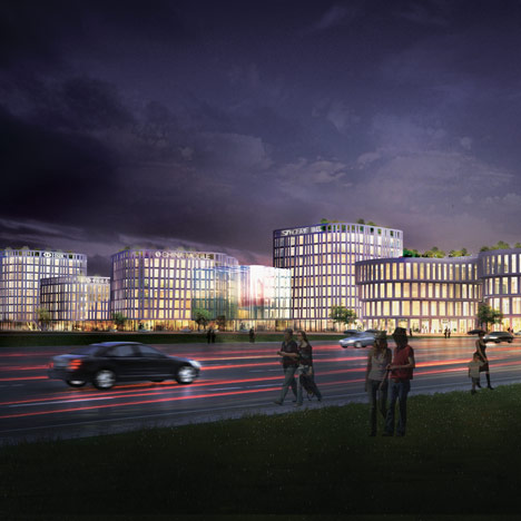 Central Business District at Shanghai Hongqiao Airport by MVRDV with Aedas