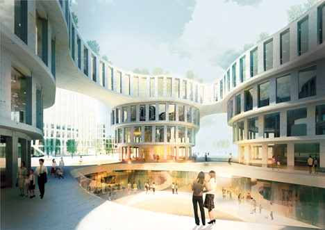 Central Business District at Shanghai Hongqiao Airport by MVRDV with Aedas Central Business District at Shanghai Hongqiao Airport by MVRDV with Aedas