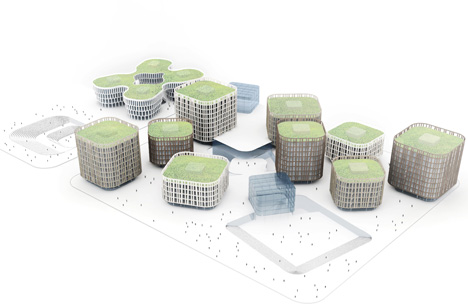 Central Business District at Shanghai Hongqiao Airport by MVRDV with Aedas Central Business District at Shanghai Hongqiao Airport by MVRDV with Aedas