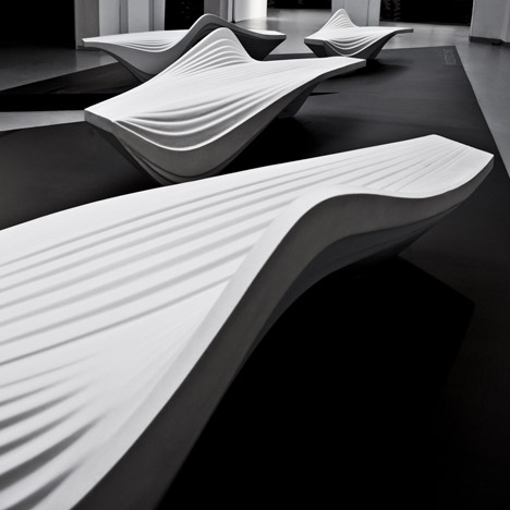 Serac Bench by Zaha Hadid for Lab23