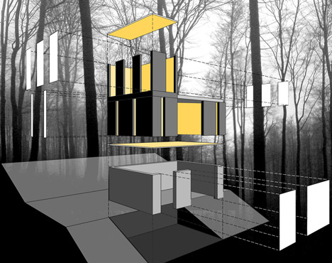 Stacked Cabin by Johnsen Schmaling Architects Stacked Cabin by Johnsen Schmaling Architects