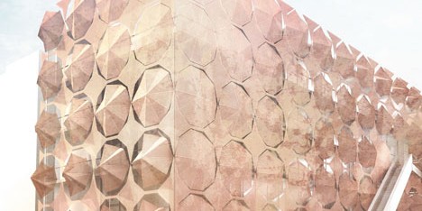 Umbrella Facade for the Madrid Pavilion by 3Gatti Architecture Studio