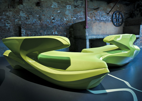 Zephyr Sofa by Zaha Hadid Architects for Cassina Contract