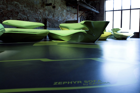Zephyr Sofa by Zaha Hadid Architects for Cassina Contract