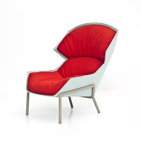 Clarissa Hood armchair and chair by Patricia Urquiola for Moroso