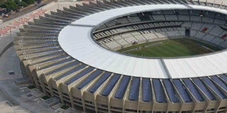 Brazil opens first solar-powered stadium ahead of 2014 World Cup