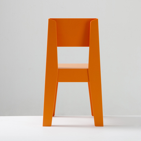 Butter Chair made of recycled plastic by DesignByThem