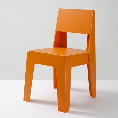 Butter Chair made of recycled plastic by DesignByThem