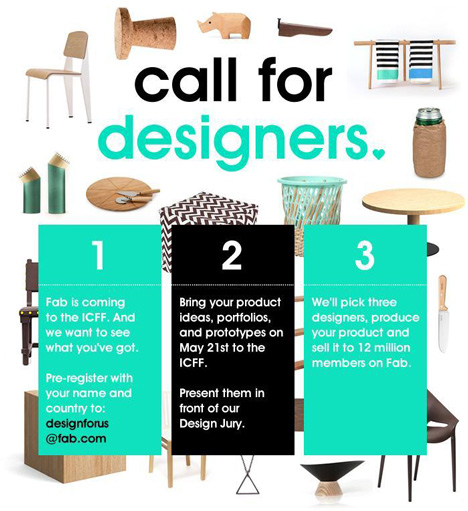 Fab calls for entries to its Disrupting Design competition in New York