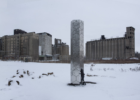 Skyscraper for bees by University at Buffalo students Skyscraper for bees by University at Buffalo students