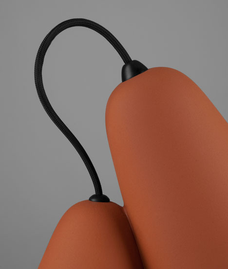 Terracotta lamps by Tomas Kral