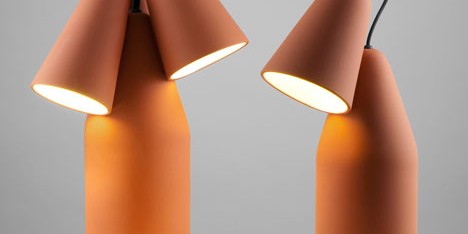 Terracotta lamps by Tomas Kral