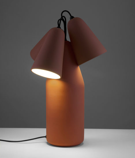 Terracotta lamps by Tomas Kral