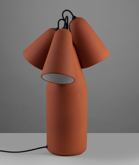 Terracotta lamps by Tomas Kral