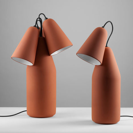 Terracotta lamps by Tomas Kral
