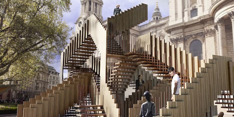 dRMM to install Escher-style staircase outside St Paul's Cathedral for London Design Festival