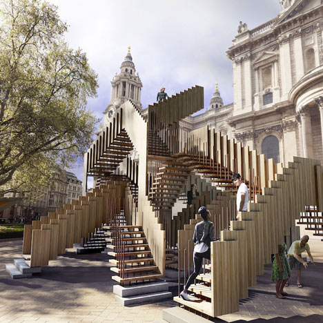 dRMM to install Escher-style staircase outside St Paul's Cathedral for London Design Festival