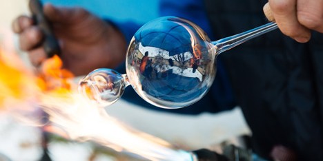 Glassblowing, photo by Shutterstock