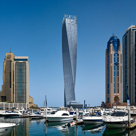 SOM completes twisted skyscraper in Dubai