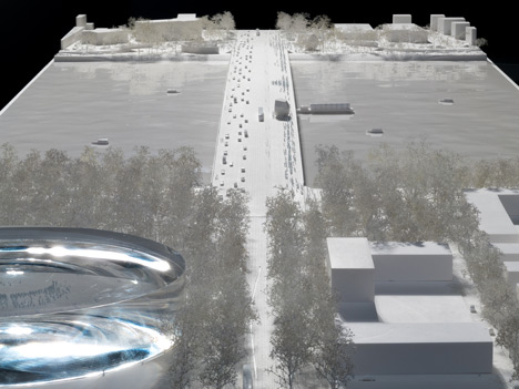 OMA bridge with pedestrian boulevard in final round of Bordeaux competition OMA bridge with pedestrian boulevard in final round of Bordeaux competition