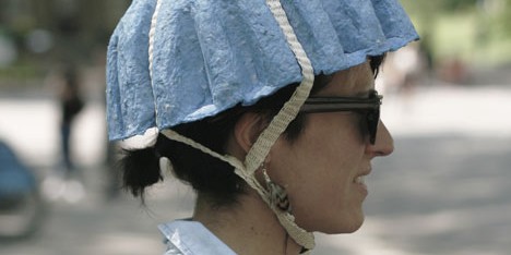 Paper Pulp Helmet by Tom Gottelier, Bobby Petersen and Ed Thomas