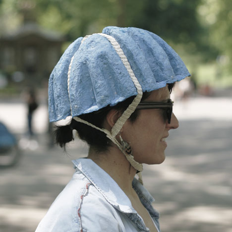 Paper Pulp Helmet by Tom Gottelier, Bobby Petersen and Ed Thomas