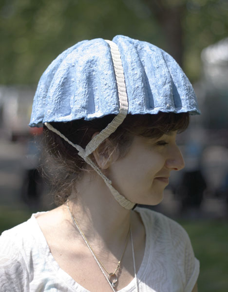 Paper Pulp Helmet by Tom Gottelier, Bobby Petersen and Ed Thomas