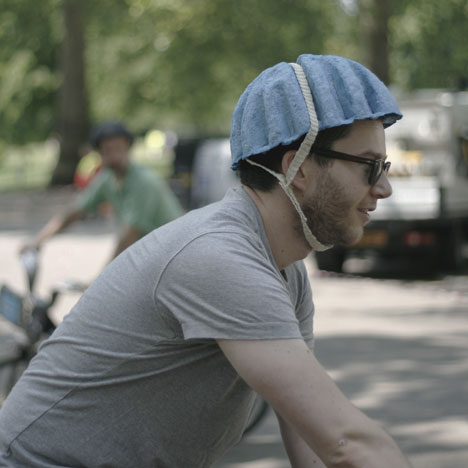 Paper Pulp Helmet by Tom Gottelier, Bobby Petersen and Ed Thomas