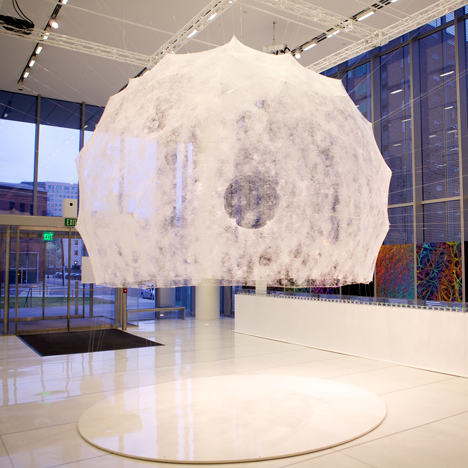 Silk pavilion completed by MIT researchers