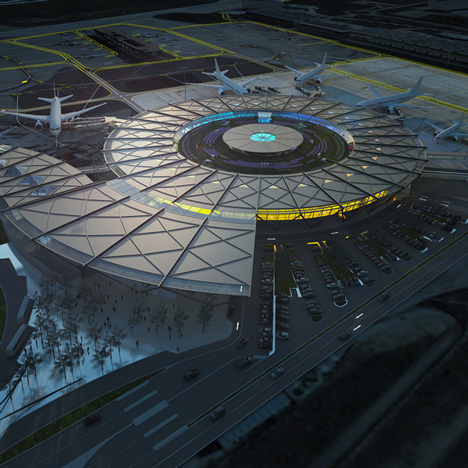 Future Terminal 1 project at Lyon-Saint Exupéry Airport by Rogers Stirk Harbour + Partners