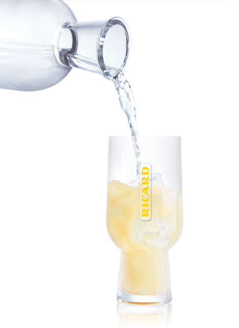 Carafe and glass by Mathieu Lehanneur for Ricard