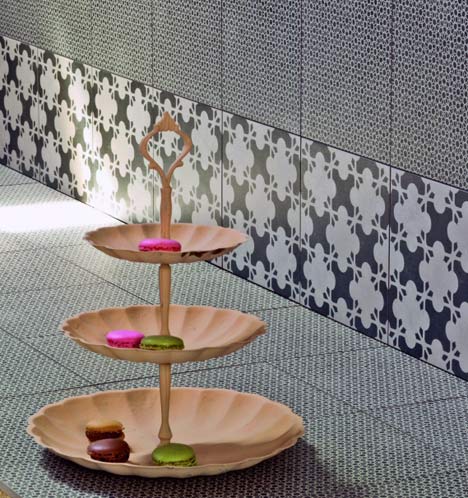 "We never use strong colours with our tiles"