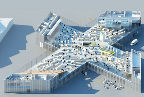 Work starts on OMA-designed library in Caen, France
