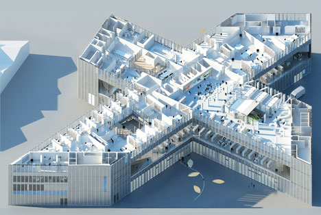 Work starts on OMA-designed library in Caen, France