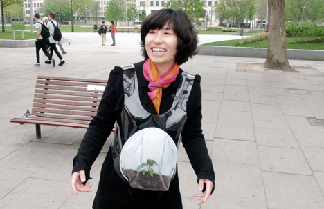 Plant pregnancy bag by Alice Kim